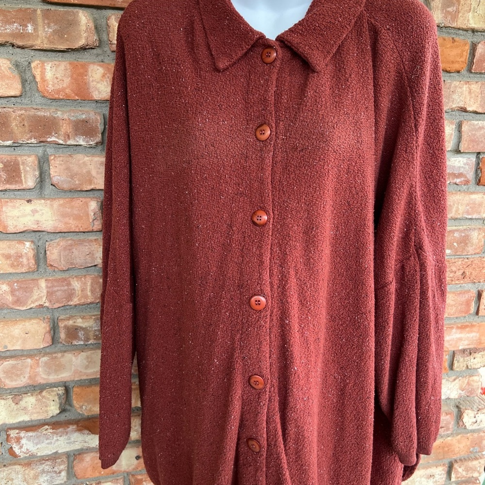 Stephanie Schuster for Princess Designs. Women's Rust Sweater one size fits all